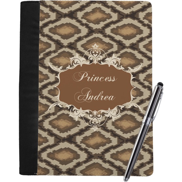 Custom Snake Skin Notebook Padfolio - Large w/ Name or Text