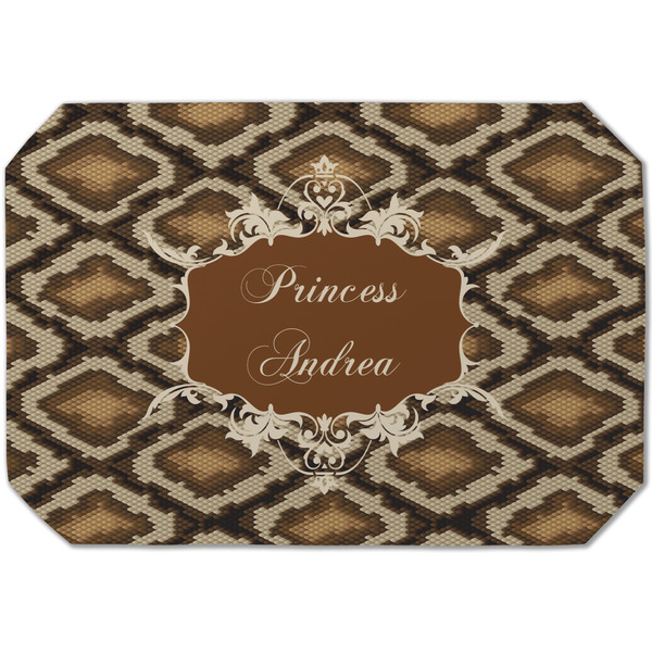 Custom Snake Skin Dining Table Mat - Octagon (Single-Sided) w/ Name or Text
