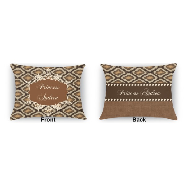 Snake Skin  Outdoor Rectangular Throw Pillow (Front and Back)
