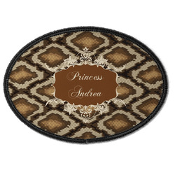 Snake Skin Iron On Oval Patch w/ Name or Text