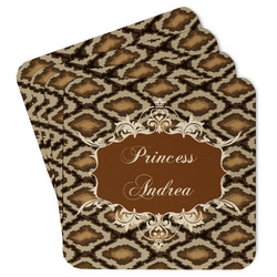 Snake Skin Paper Coasters w/ Name or Text
