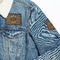 Snake Skin Patches Lifestyle Jean Jacket Detail