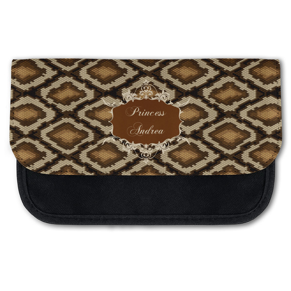 Custom Snake Skin Canvas Pencil Case w/ Name or Text