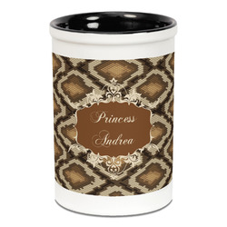Snake Skin Ceramic Pencil Holders - Black