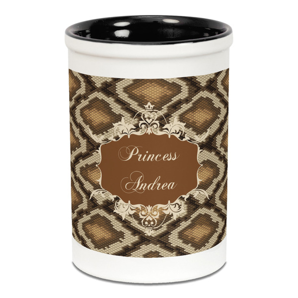 Snake Skin Pencil Holder - Black