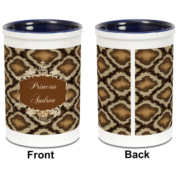 Snake Skin Pencil Holder - Blue - approval