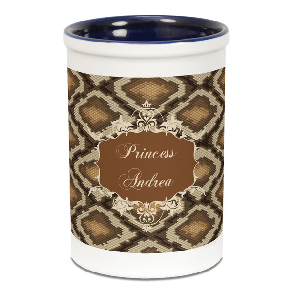 Snake Skin Pencil Holder - Blue