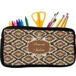 Snake Skin Neoprene Pencil Case - Small w/ Name or Text