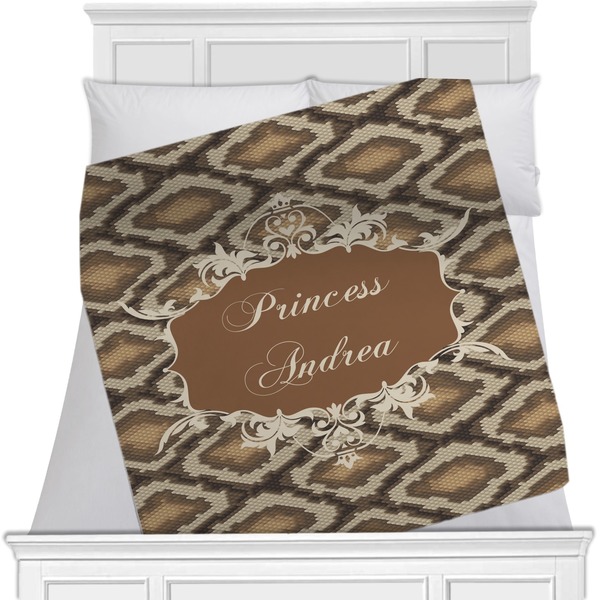 Custom Snake Skin Minky Blanket (Personalized)