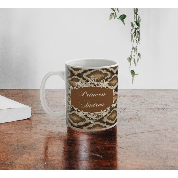 Snake Skin Personalized Coffee Mug - Lifestyle