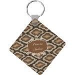 Snake Skin Diamond Plastic Keychain w/ Name or Text