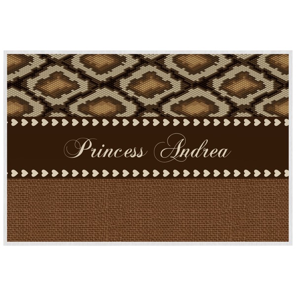 Snake Skin Personalized Placemat (Back)