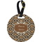 Snake Skin Plastic Luggage Tag - Round (Personalized)