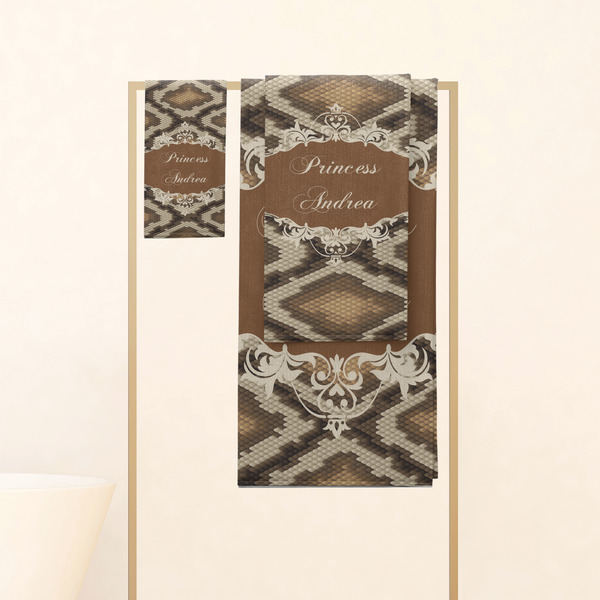 Snake Skin Personalized Towel Set