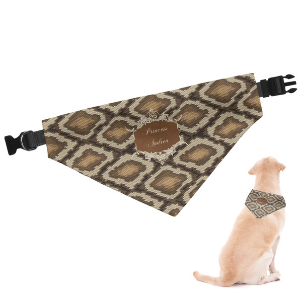 Custom Snake Skin Dog Bandana - XLarge (Personalized)
