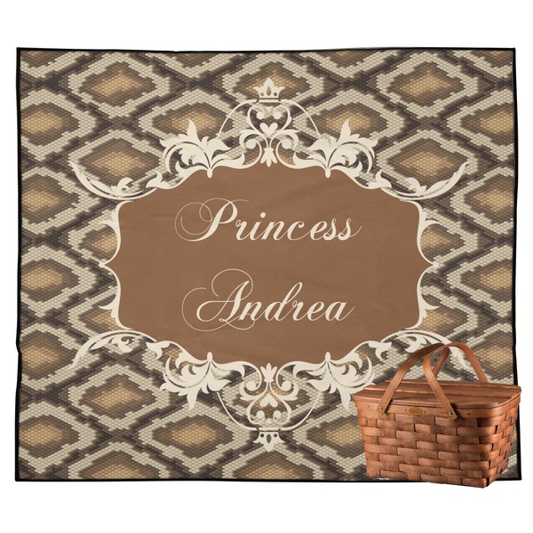 Custom Snake Skin Outdoor Picnic Blanket (Personalized)