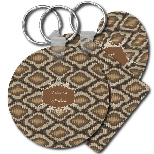 Custom Snake Skin Plastic Keychain (Personalized)