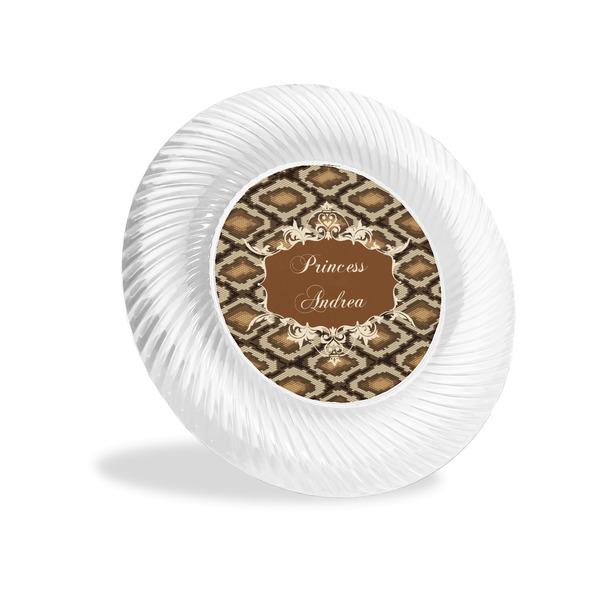 Custom Snake Skin Plastic Party Appetizer & Dessert Plates - 6" (Personalized)