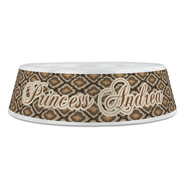 Snake Skin Plastic Pet Bowls - Large - FRONT