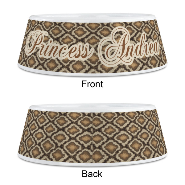 Snake Skin Plastic Pet Bowls - Medium - APPROVAL