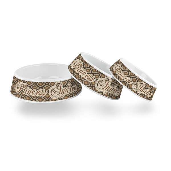 Snake Skin Plastic Pet Bowls - PARENT MAIN