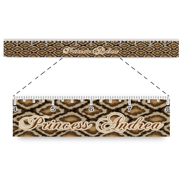 Custom Snake Skin Plastic Ruler - 12" (Personalized)