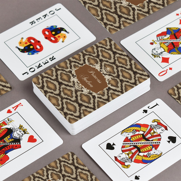 Snake Skin Playing Cards - Front & Back View