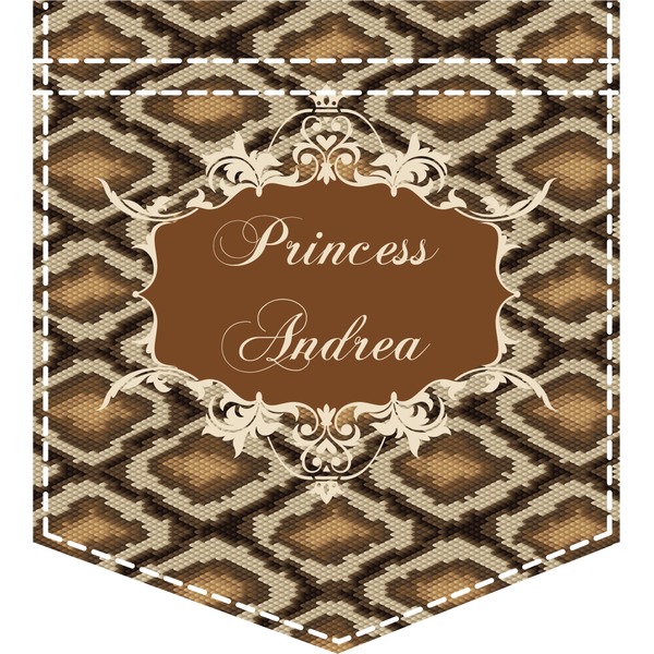 Custom Snake Skin Iron On Faux Pocket (Personalized)