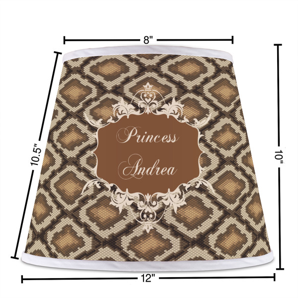 Snake Skin Poly Film Empire Lampshade - Dimensions