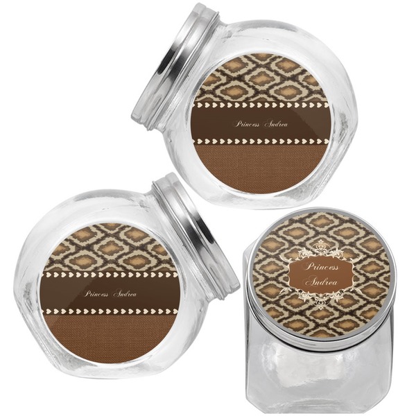 Snake Skin Puppy Treat Jar - Top Left Right