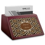 Snake Skin Red Mahogany Business Card Holder (Personalized)