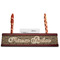 Snake Skin Red Mahogany Nameplates with Business Card Holder - Straight