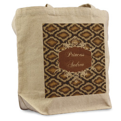Snake Skin Reusable Cotton Grocery Bag (Personalized)