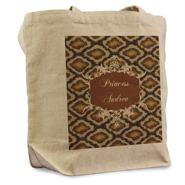 Custom Snake Skin Reusable Cotton Grocery Bag (Personalized)