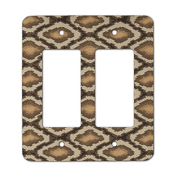 Snake Skin Rocker Style Light Switch Cover - Two Switch