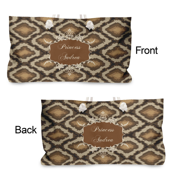 Snake Skin Large Rope Tote - From & Back View