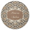 Snake Skin Round Rubber Backed Coaster (Personalized)