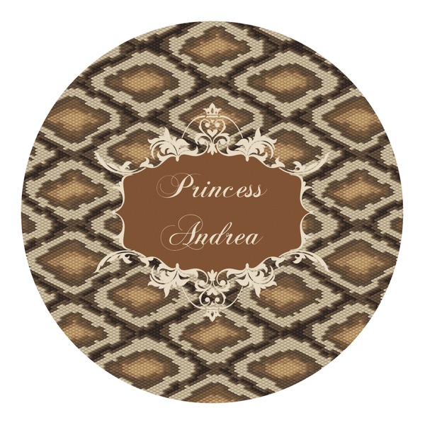 Custom Snake Skin Round Decal - Large (Personalized)
