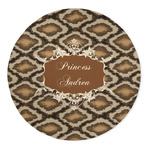Snake Skin 5' Round Indoor Area Rug (Personalized)