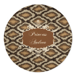 Snake Skin 5' Round Indoor Area Rug (Personalized)