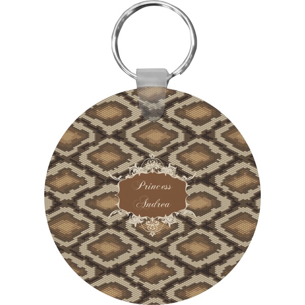 Snake Skin Round Keychain (Personalized)