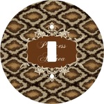 Snake Skin Round Light Switch Cover (Personalized)