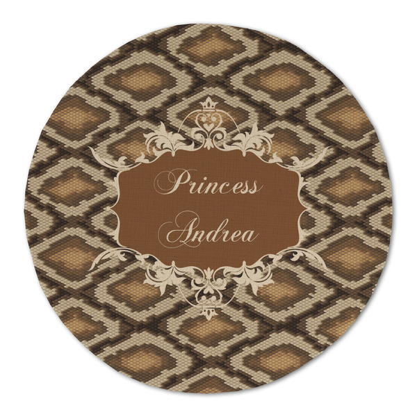 Custom Snake Skin Round Linen Placemat (Personalized)