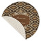Snake Skin Round Linen Placemats - Front (folded corner single sided)