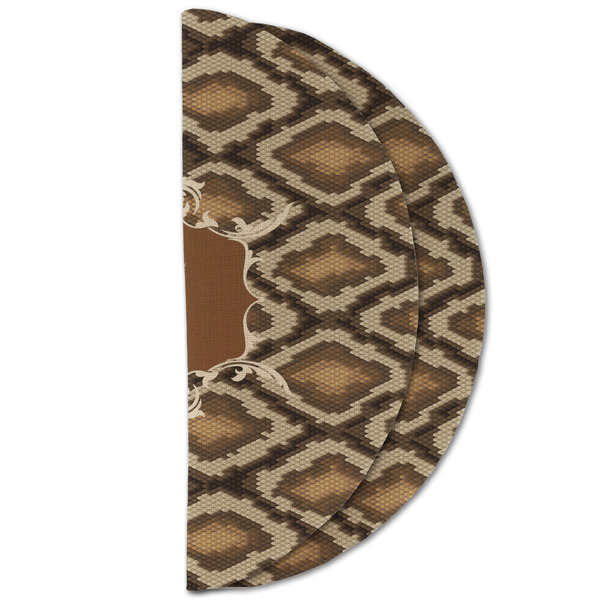 Snake Skin Round Linen Placemats - HALF FOLDED (double sided)