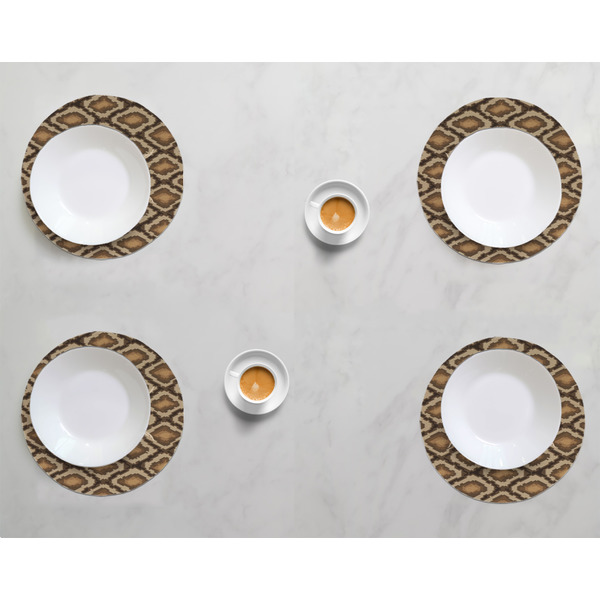 Snake Skin Round Linen Placemats - LIFESTYLE (set of 4)