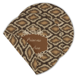 Snake Skin Round Linen Placemat - Double Sided (Personalized)