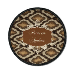 Snake Skin Iron On Round Patch w/ Name or Text