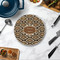 Snake Skin Round Stone Trivet - In Context View