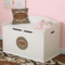 Snake Skin Round Wall Decal on Toy Chest